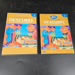 Descubre Nivel 1 Spanish CD DVD Lot 2 Teacher Ed Home School Curriculum Elem HS